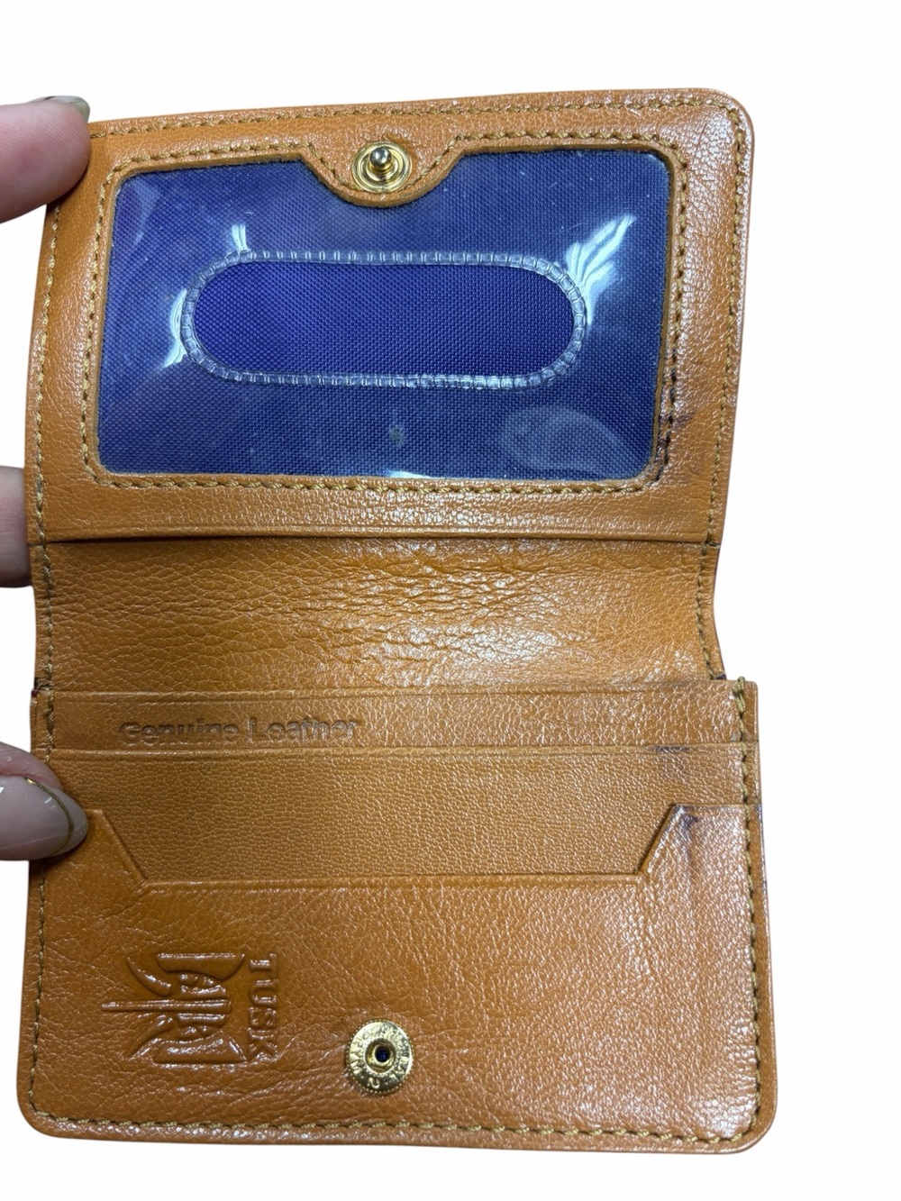 Vintage Tusk Red Leather Card Holder Wallet - Picture 4 of 4